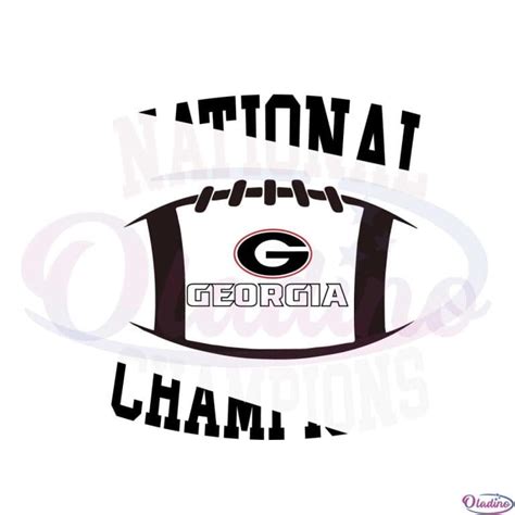 Georgia Football Logo National Champions Svg Cutting Files