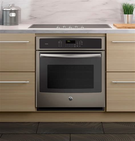 GE - Profile 27" Built-In Single Electric Convection Wall Oven - Slate at Pacific Sales