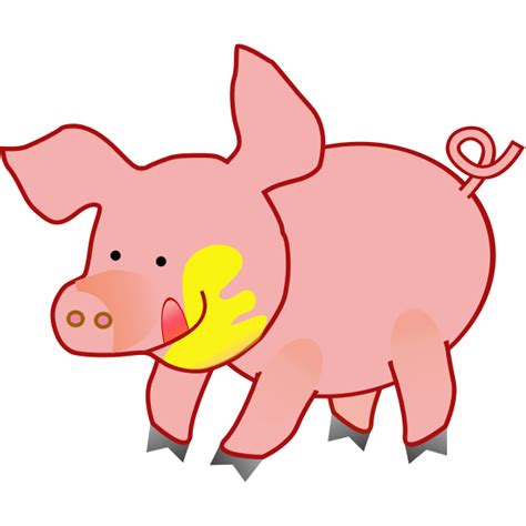 Happy piglet vector image | Free SVG