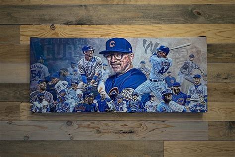 Chicago Cubs World Series Champions Sports Wall Art Canvas Fan Cave - Etsy