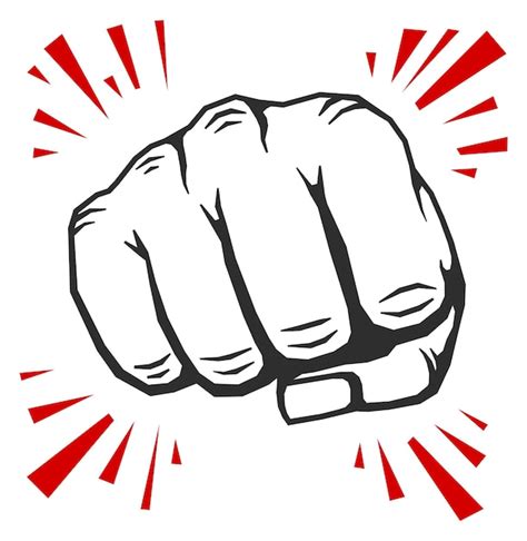 Premium Vector | Punch logo. Fist fight symbol. Strike icon
