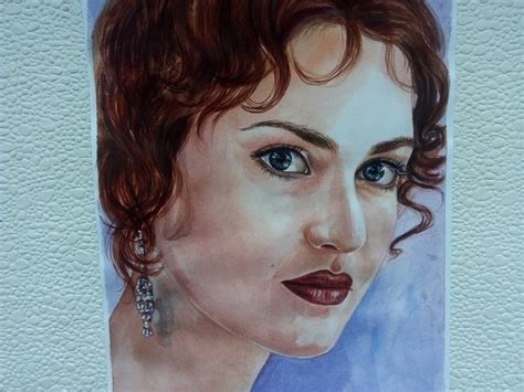 Original painting Portrait of a girl. Titanic portrait Rose | Etsy