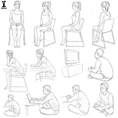 How To Draw A Boy Sitting On A Chair Make a slope at the top