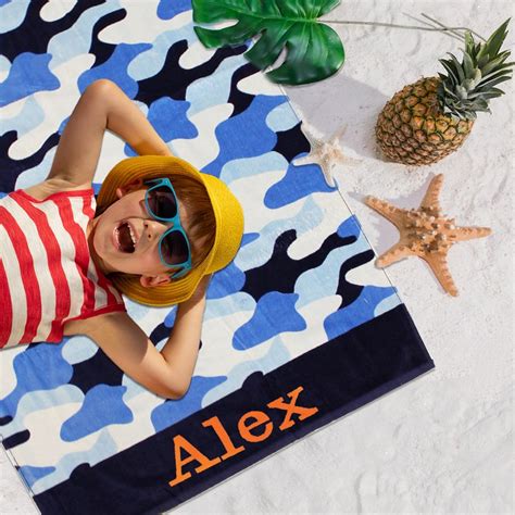 Kids Beach Towel Beach Towels for Kids Personalized Kids - Etsy