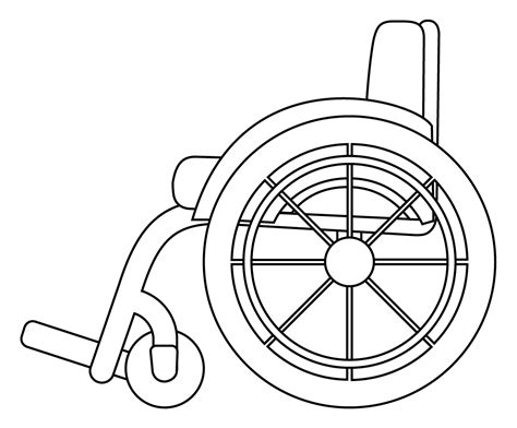 Manual Wheelchair Emoji coloring page - ColouringPages