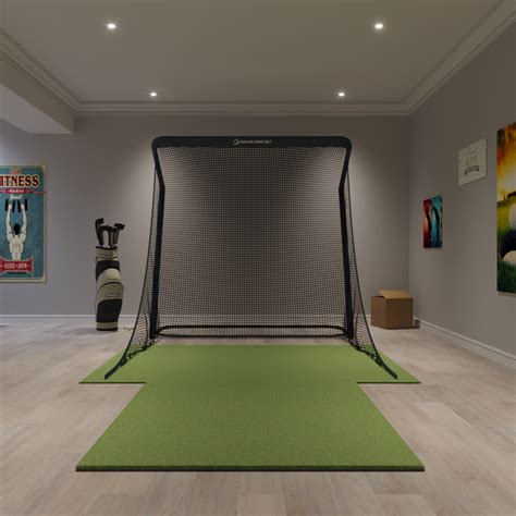 Golf Practice Combo: SwingNet Pro Net & SwingTurf Mat | Rain or Shine Golf