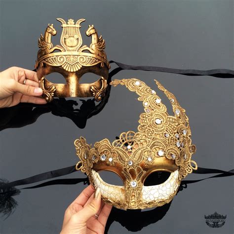 Couples Masquerade Mask His & Hers Masquerade Mask by 4everstore