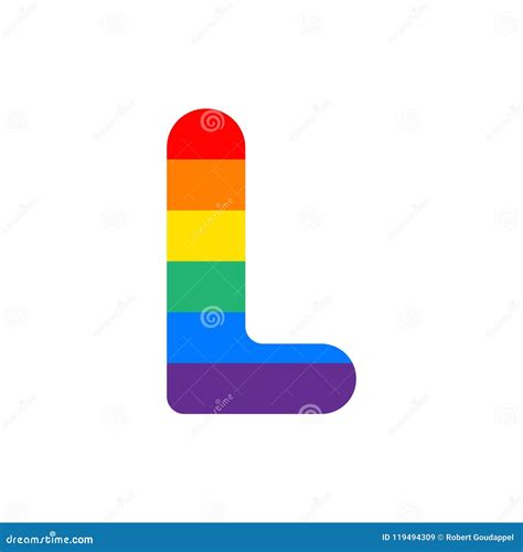 Vector Logo Letter L Rainbow Stock Vector - Illustration of element, homosexual: 119494309