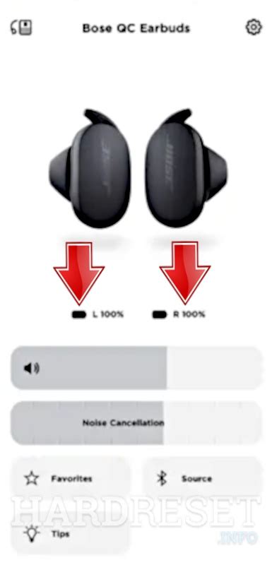 Check Battery Level BOSE QuietComfort Earbuds, How To - HardReset.info