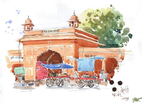 Sabzi Mandi, Jaipur | Sketches, Painting inspiration, Jaipur