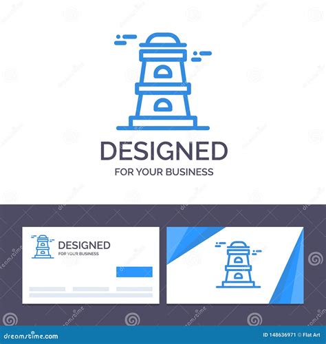 Creative Business Card and Logo Template Observatory, Tower, Watchtower Vector Illustration ...