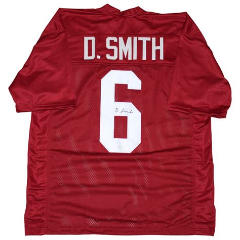 Devonta Smith Autographed Signed Alabama Crimson Tide Red #6 Jersey ...