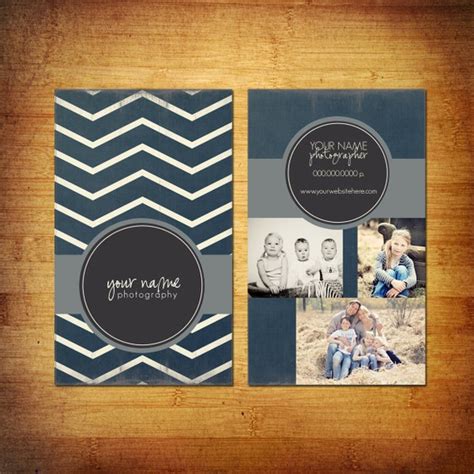 Photography Business Card PSD Template Design Circle Zig | Etsy