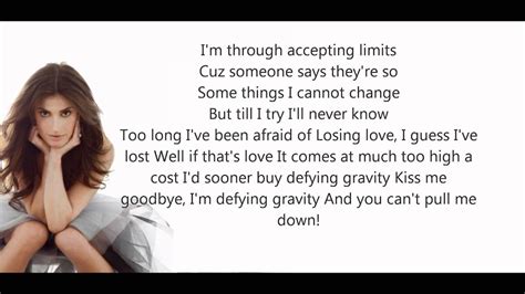 Idina Menzel-Defying Gravity Lyrics HD - YouTube