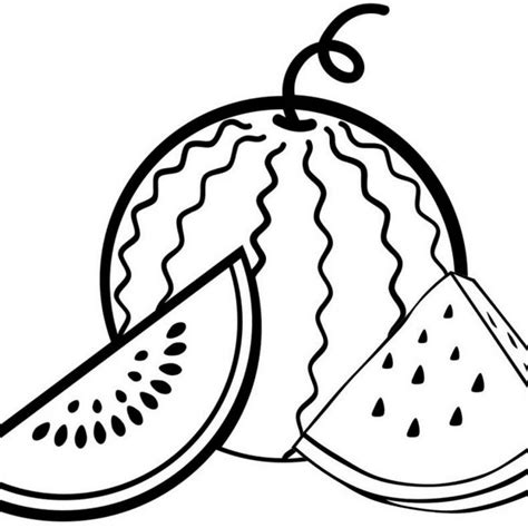 Sweet and Fresh Watermelon Coloring Pages for Children and Families ...