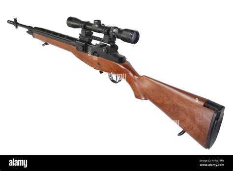 M14 sniper rifle isolated Stock Photo - Alamy