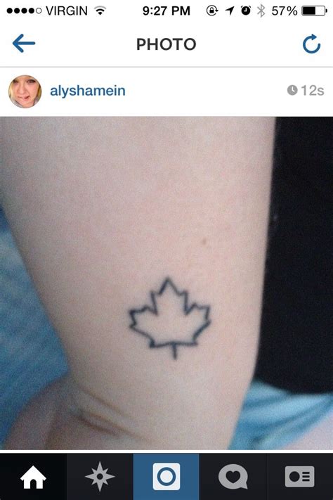 Canadian flag tattoo | Canadian tattoo, Fine line tattoos, Simple tattoos