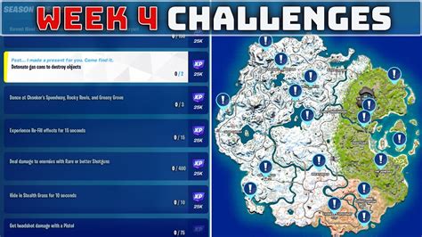 FORTNITE WEEK 4 CHALLENGES! Gas Cans, Re-Fill & Stealth Grass Locations [Season 1 Quests] - YouTube