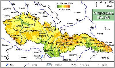 First Czechoslovak Republic - Wikipedia, the free encyclopedia | Germany map, Czechoslovakia ...