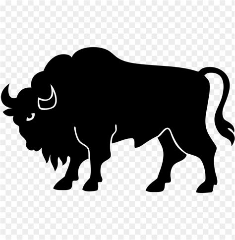 Bison Vector Silhouette - Tiger Silhouette No Background PNG Transparent With Clear Background ...