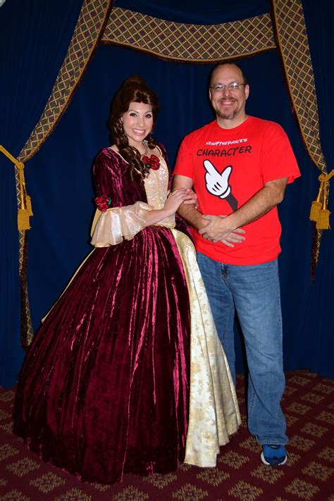 Walt Disney World Epcot Akershus Royal Dining Princess Character Meal Belle in Christmas Dress ...