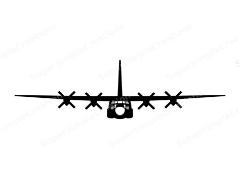 Lockheed Martin C-130 Hercules Clipart Plane Digital Download T-shirt ...