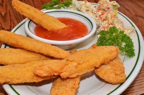 Mmm... chicken fingers with a sweet and hot chili sauce | Flickr