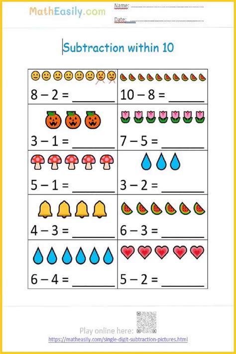 Make A Ten To Subtract Worksheets