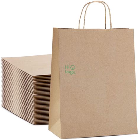 Brown Kraft Gift Bags with Handle Large Paper Shopping Retail Paper ...