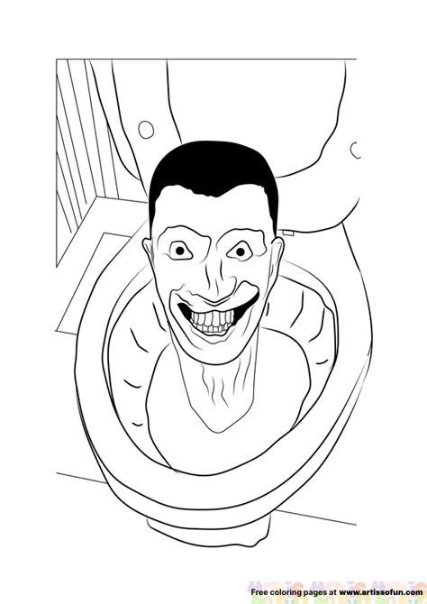 Skibidi toilet coloring page | Art Is So Fun