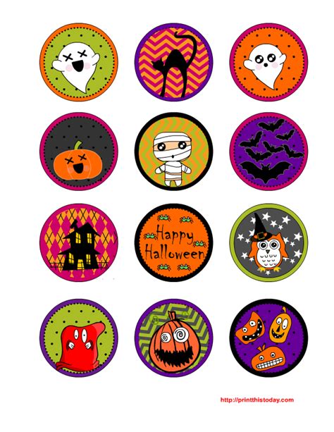 Free Printable Halloween Cupcake Toppers