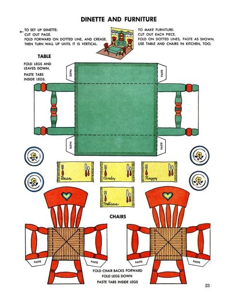 Free Printable Dollhouse Furniture Patterns