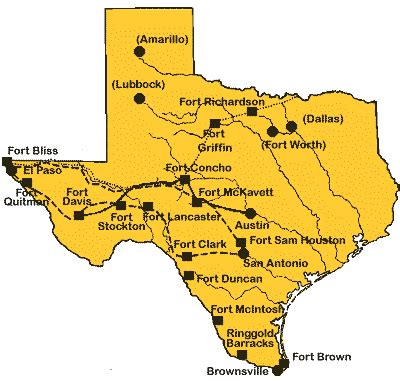 Map of Texas Military Bases