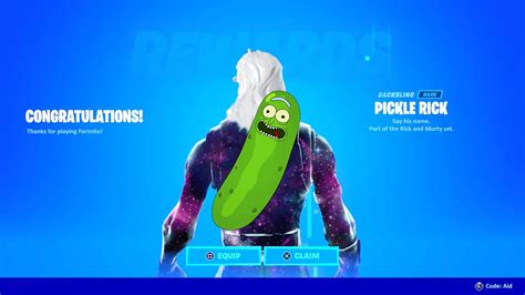 How To Claim The FREE Pickle Rick Backbling..! - YouTube