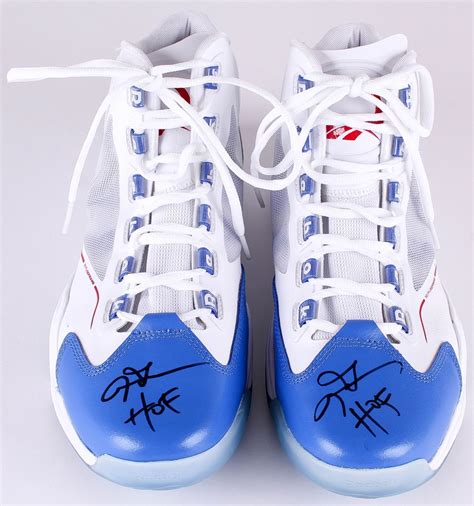 Allen Iverson Signed Reebok Basketball Shoes Inscribed "HOF" (JSA LOA ...