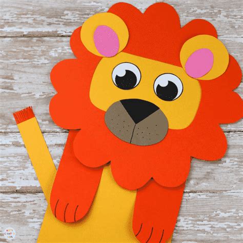 Paper Bag Lion Puppet - Arty Crafty Kids