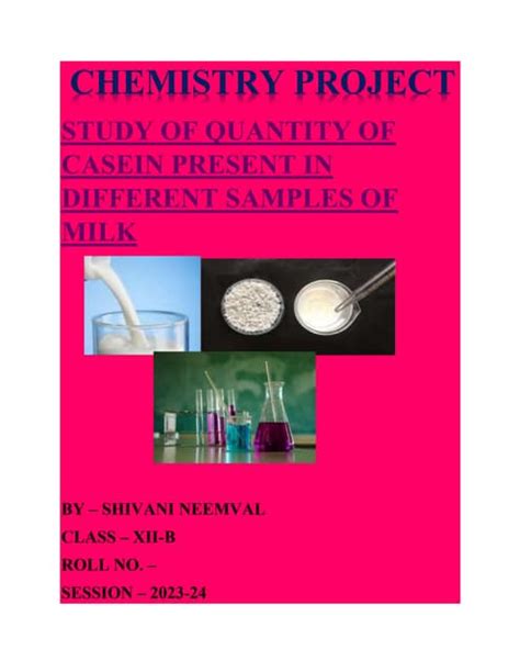 Chemistry project . docx Investigatory Project | PDF