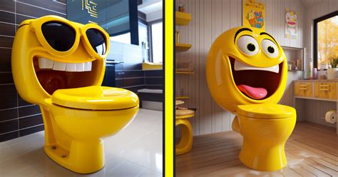 Expressive Elegance: A Visual Feast of Emoji-Themed Toilets to Brighten ...