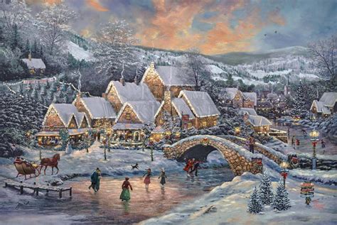 Christmas at Lamplight Village, by Thomas Kinkade Studios - Village Gallery