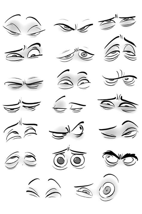 Cartoon Eye Expressions | Eye expressions, Facial expressions drawing, Eyebrows sketch