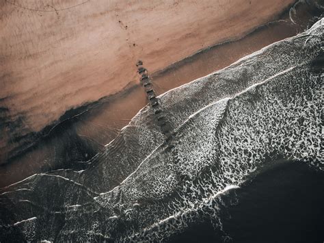 Aerial View of a Sea Beach · Free Stock Photo