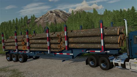 Hallbilt MFG Tri Axle Log Trailer v 1.0 ⋆ FS22 mods