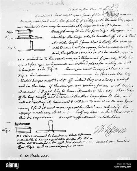 JEFFERSON: POLYGRAPH. /nLetter from President Thomas Jefferson to ...