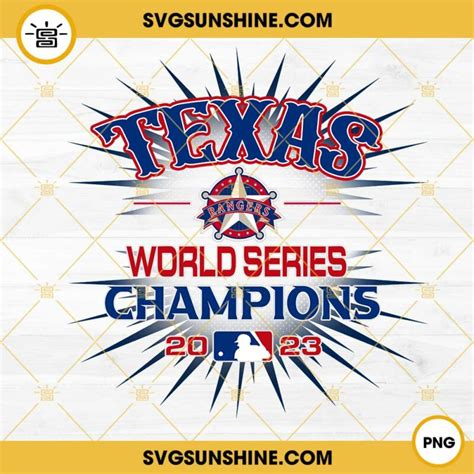 Texas Rangers World Series 2023 MLB PNG File Designs