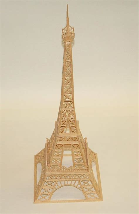 Eiffel Tower Matchstick Model - The Miniature Engineering Craftsmanship ...