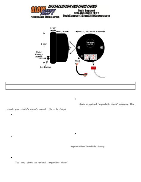 Glowshift Oil Pressure Gauge Wiring Diagram