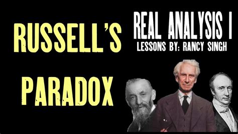 Russell's Paradox [Real Analysis] - YouTube