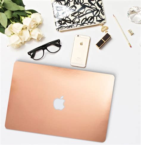 Platinum Edition Rose Gold/Copper Chrome Hybrid Hard Case for Apple Macbook Air 11 , 13 ...