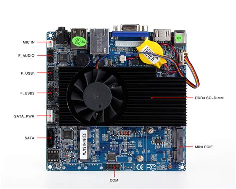 Fanlees Thin Client Nano Itx Motherboard With Intel 1037 Processor Mini ...