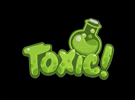 Toxic Poison Embroidery Design for Machine Embroidery. | Etsy